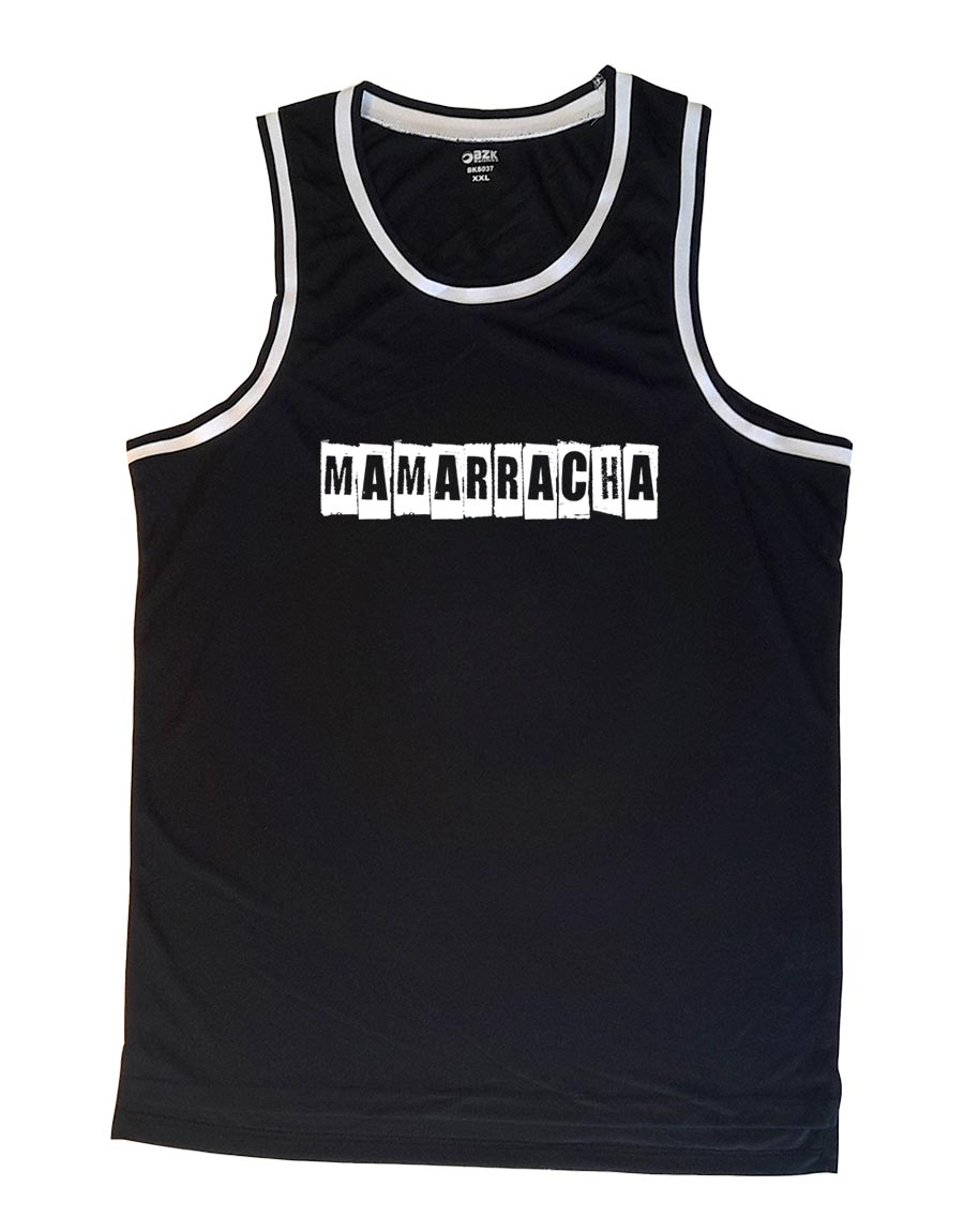 Camiseta basquet - Mamarracha - Negra con texto blanco