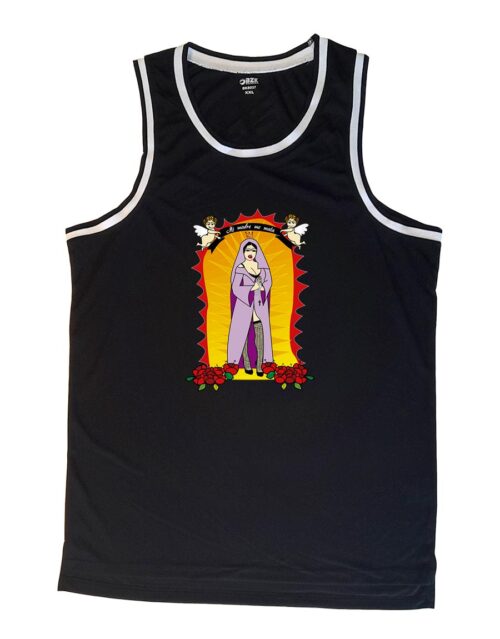 Camiseta basquet - Mi madre me mata - Negra