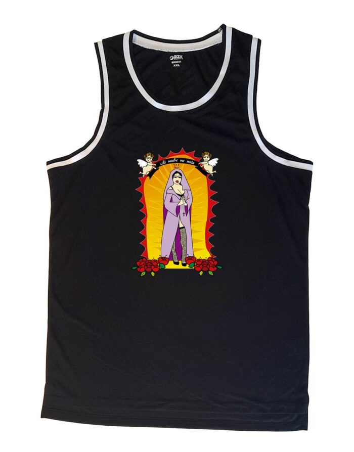 Camiseta basquet - Mi madre me mata - Negra