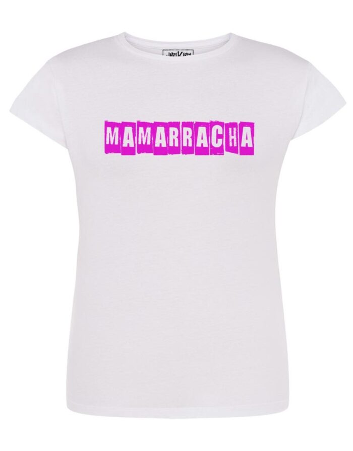 Camiseta manga corta entallada - Mamarracha - Diseño en rosa