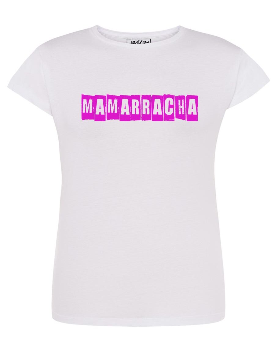 Camiseta manga corta entallada - Mamarracha - Diseño en rosa