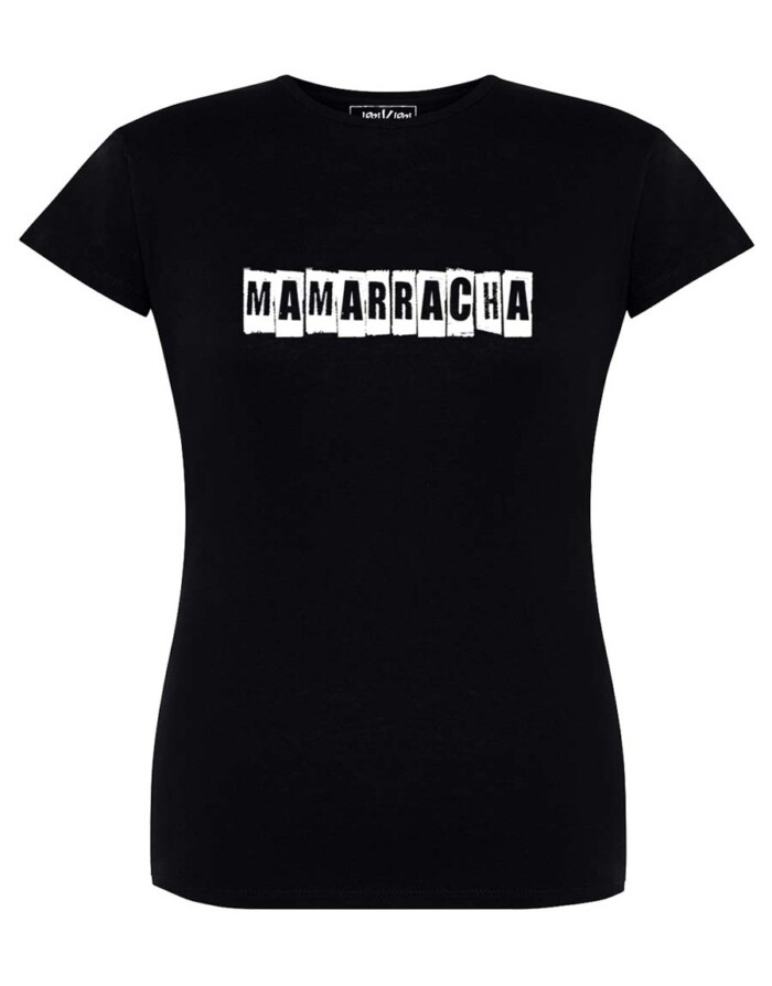 Camiseta manga corta entallada - Mamarracha - Negra