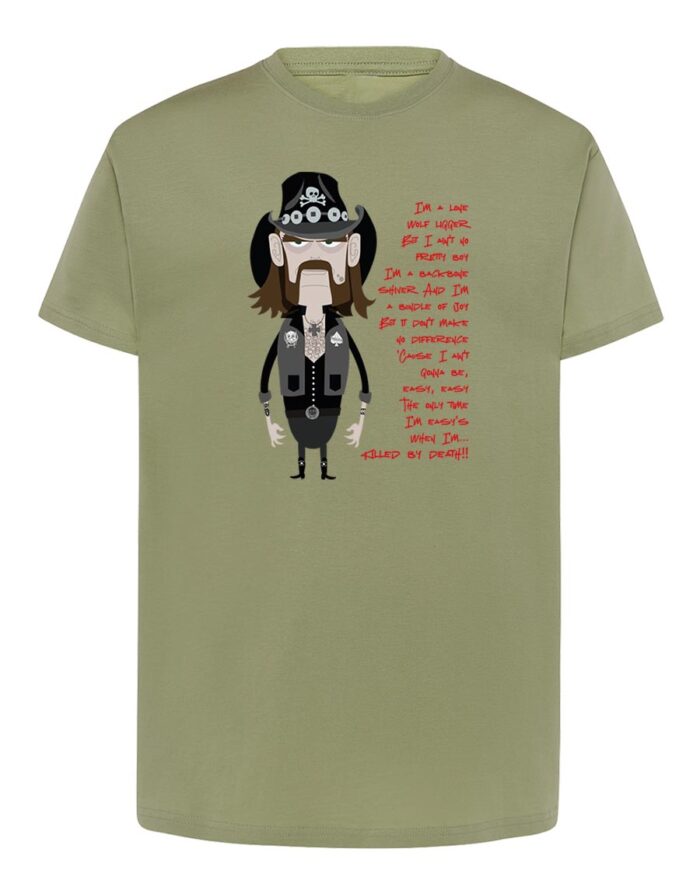 Camiseta manga corta recta - Old Lemmy - Verde Oliva Claro