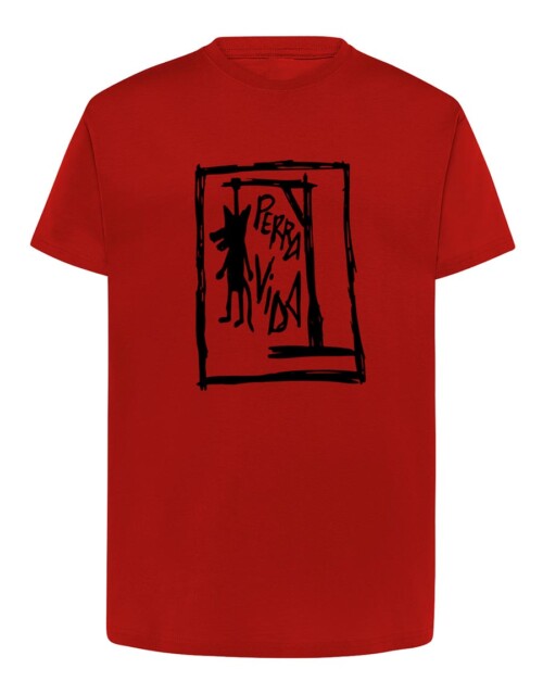 Camiseta manga corta recta - Perra Vida - Roja