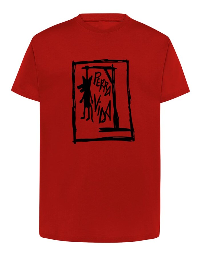 Camiseta manga corta recta - Perra Vida - Roja