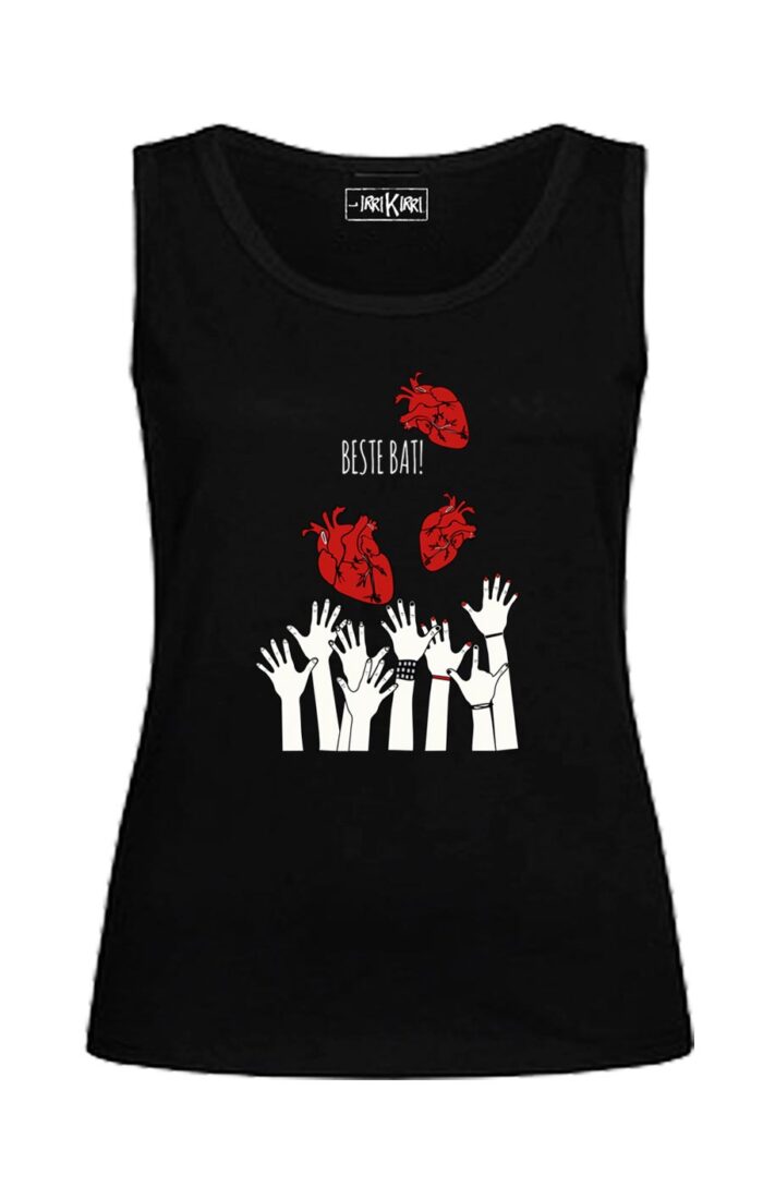 Camiseta sin mangas entallada - Beste bat - Negra