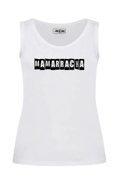 Camiseta sin mangas entallada - Mamarracha - Blanca
