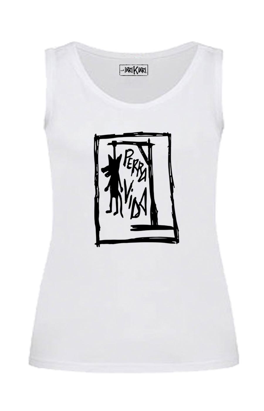 Camiseta sin mangas entallada - Perra Vida - Blanca