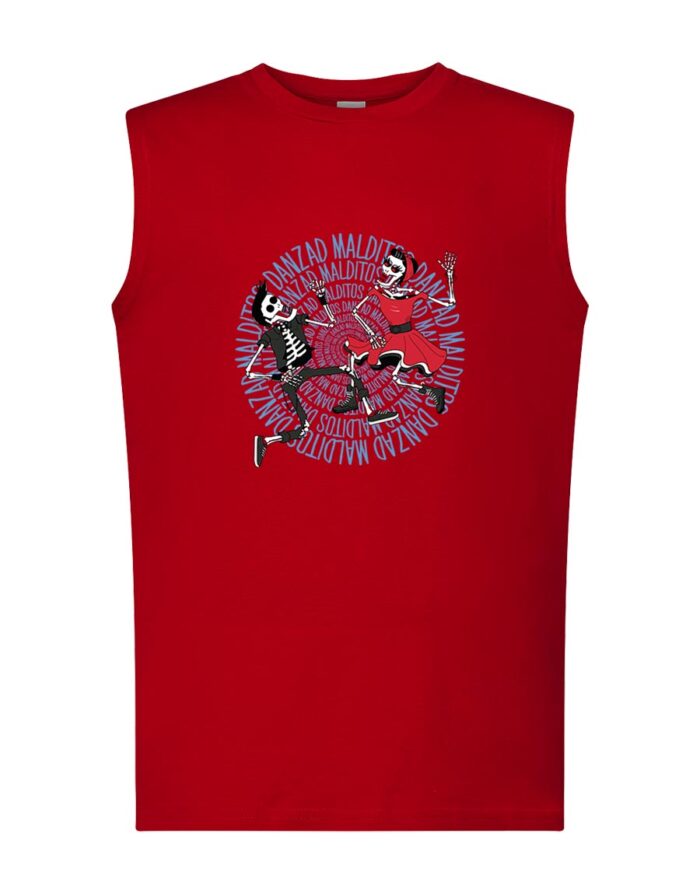 Camiseta sin mangas recta - Danzad Malditos - Roja