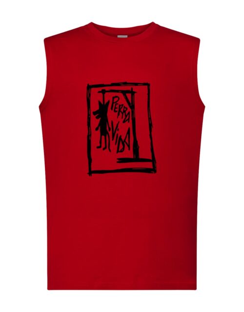 Camiseta sin mangas recta - Perra vida - Roja