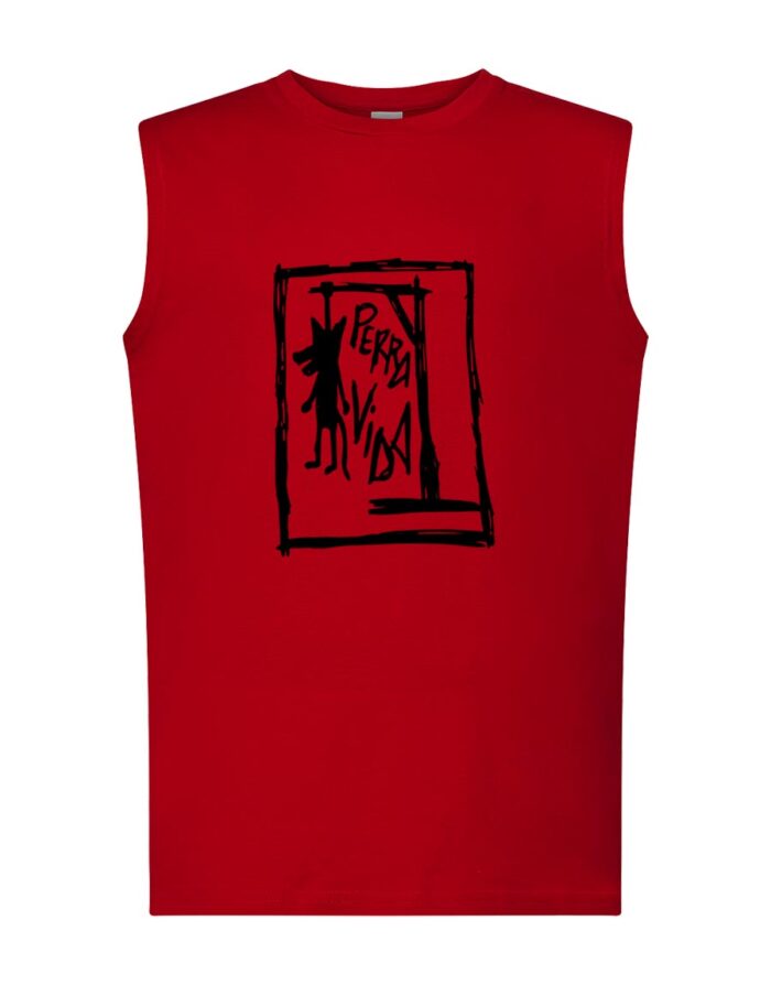 Camiseta sin mangas recta - Perra vida - Roja