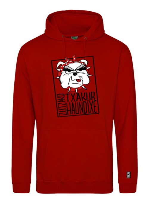 Sudadera con estampado delantero - Txakur Haundi - Roja