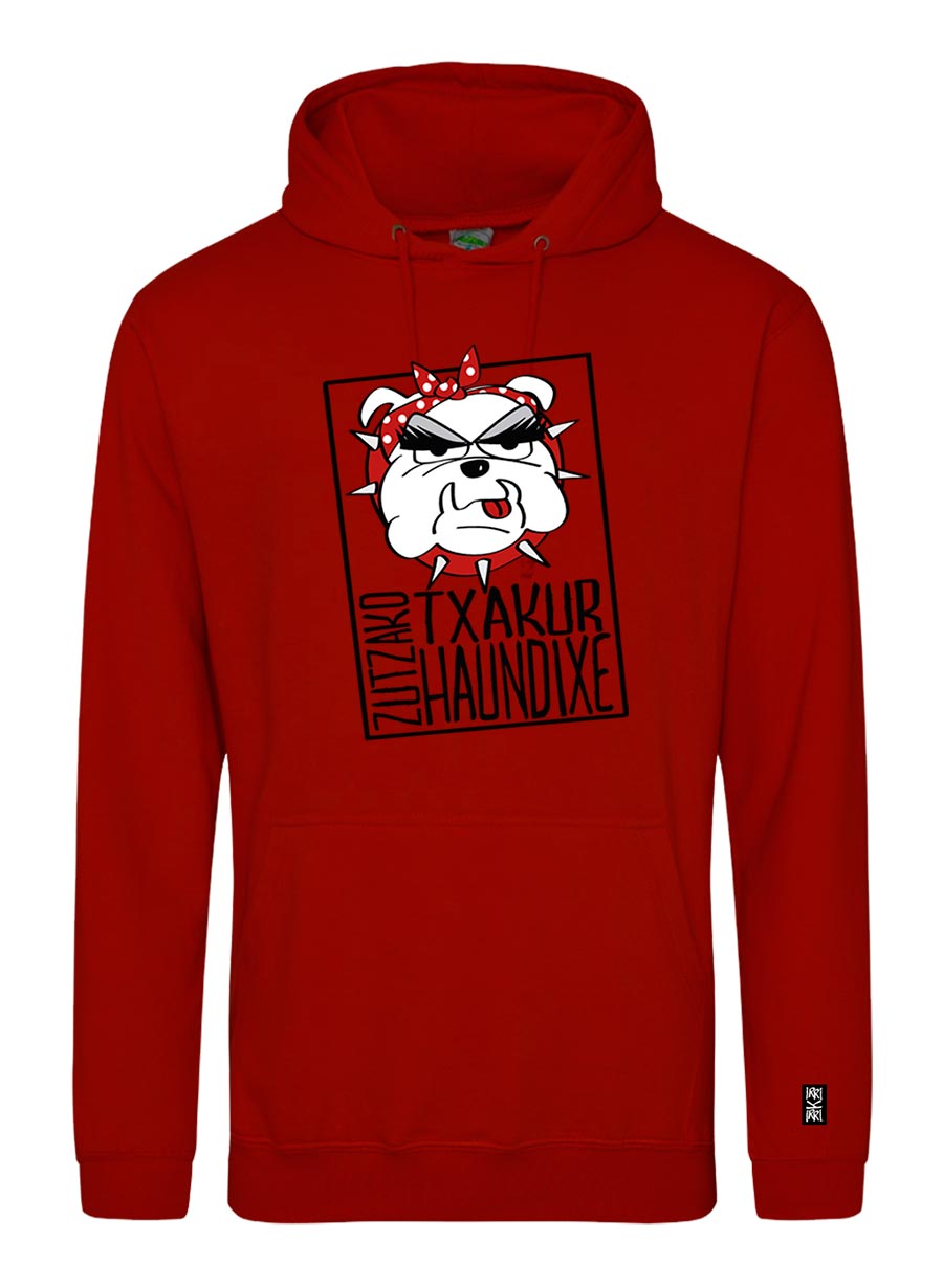 Sudadera con estampado delantero - Txakur Haundi - Roja