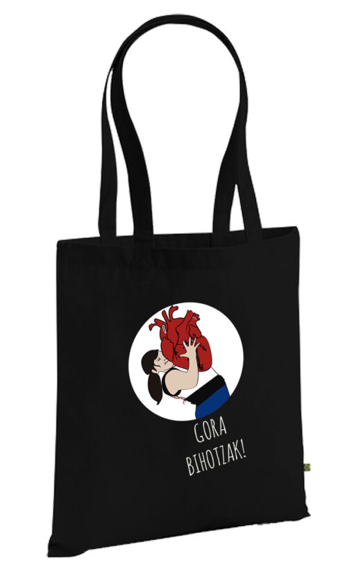 Bolso Gora Bihotzak - Negro