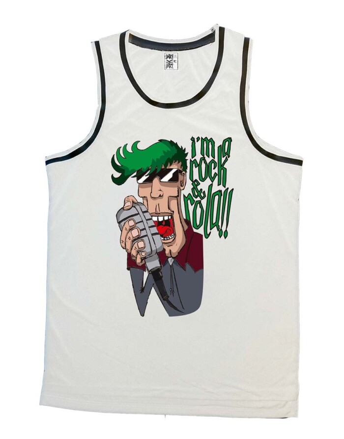 Camiseta basquet - Rocknrola - Blanca