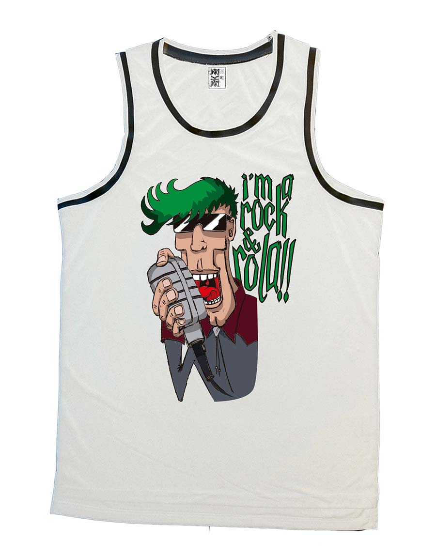 Camiseta basquet - Rocknrola - Blanca