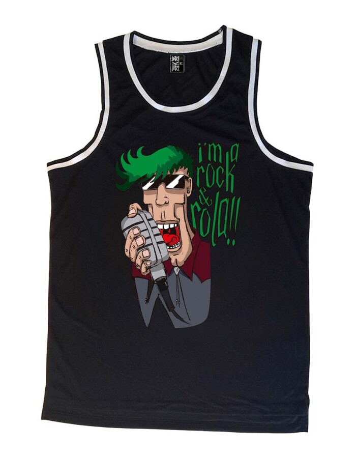Camiseta basquet - Rocknrola - Negra