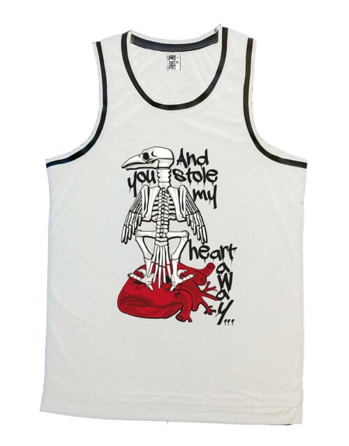 Camiseta basquet - Cuervo - Blanco