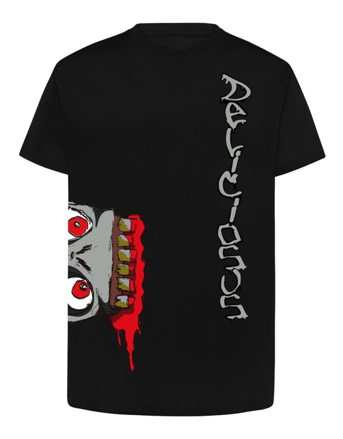 Camiseta manga corta recta - Zombie - Negra