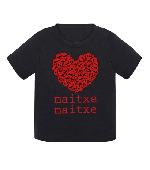 Camiseta para niños de 1 a 2 años - Maitxe Maitxe - Negra
