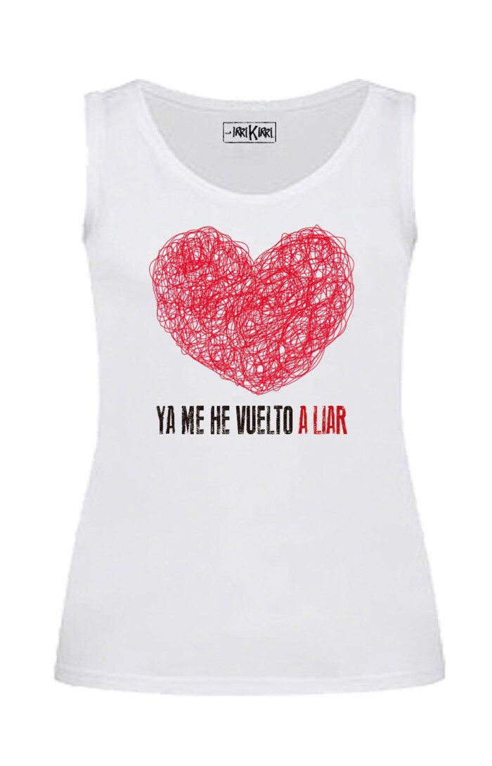 Camiseta sin mangas entallada - Lío - Blanca