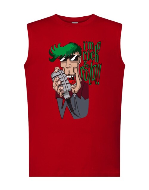 Camiseta sin mangas recta - Rocknrola - Roja