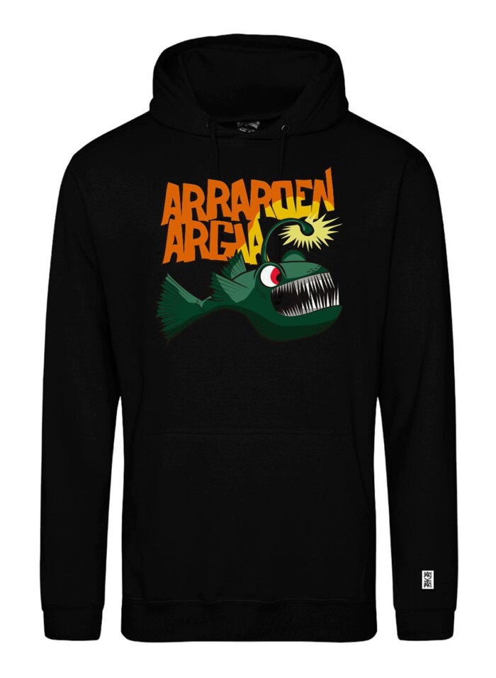 Sudadera con estampado delantero - Arraroen Argia - Negra