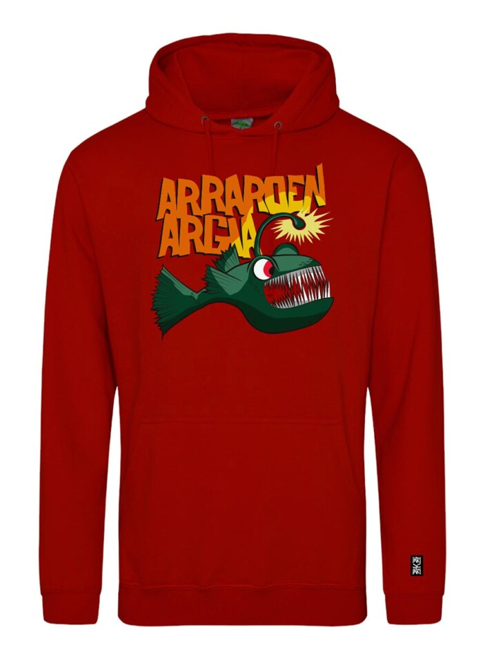 Sudadera con estampado delantero - Arraroen Argia - Rojo