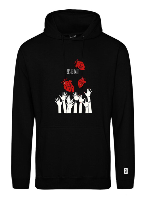 Sudadera con estampado delantero - Beste Bat - Negro