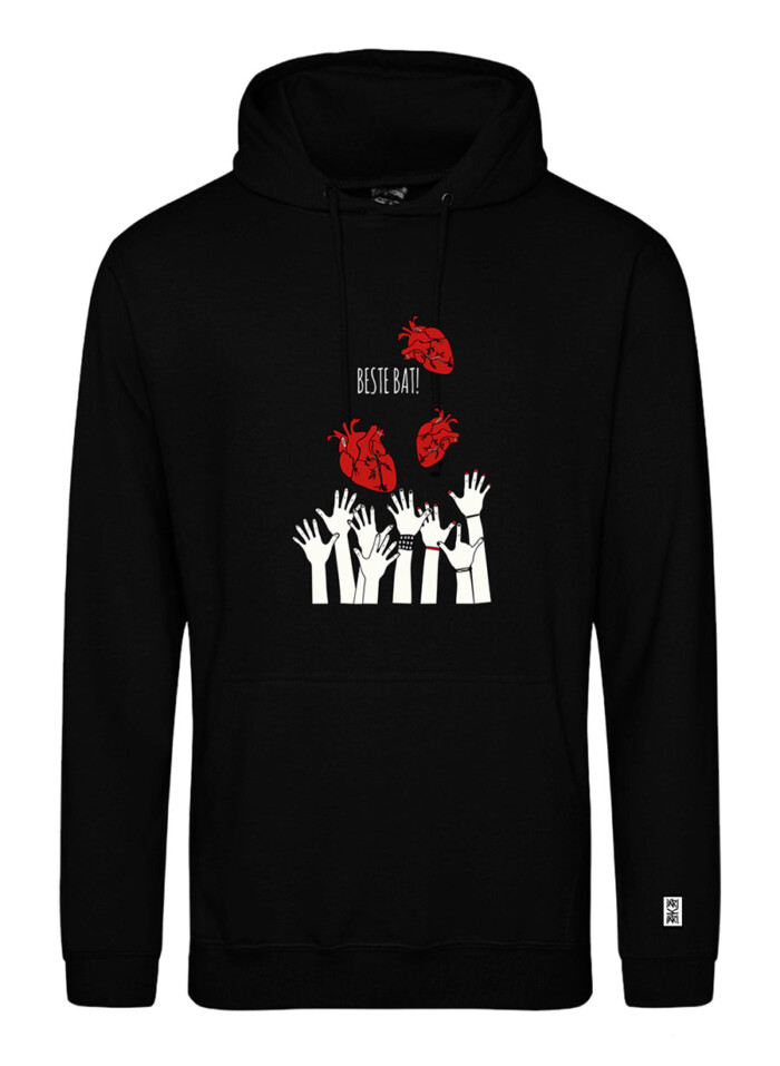 Sudadera con estampado delantero - Beste Bat - Negro