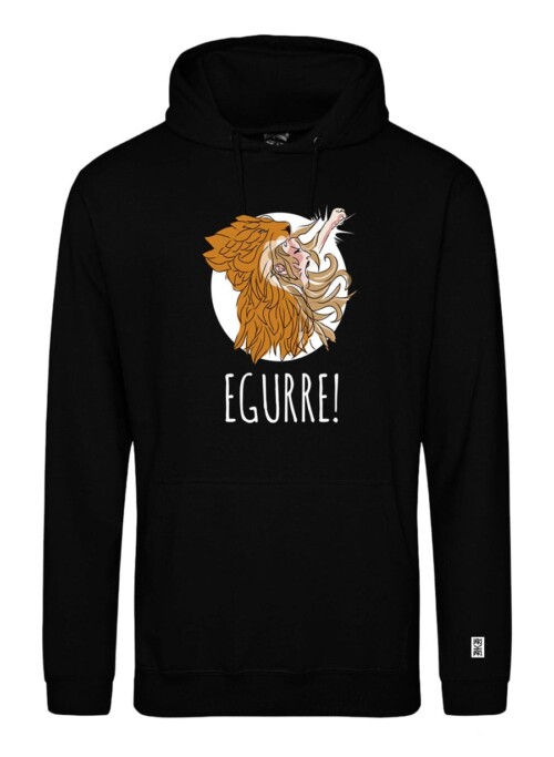 Sudadera con estampado delantero - Egurre - Negro