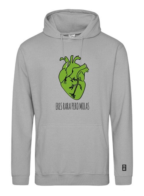 Sudadera con estampado delantero - Eres rara - Gris