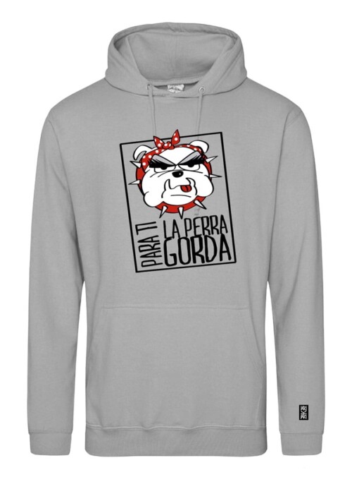 Sudadera con estampado delantero - Perra Gorda - Gris