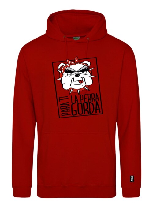 Sudadera con estampado delantero - Perra Gorda - Roja