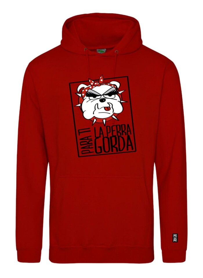 Sudadera con estampado delantero - Perra Gorda - Roja