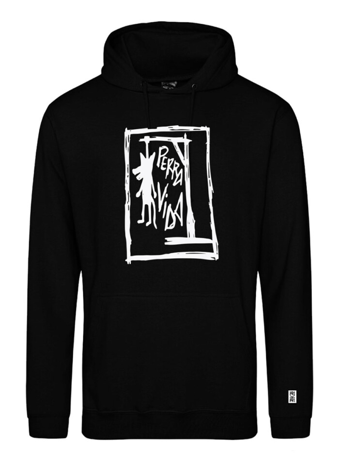 Sudadera con estampado delantero - Perra Vida - Negro