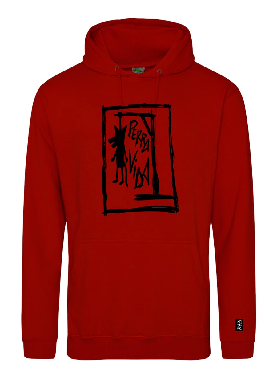 Sudadera con estampado delantero - Perra Vida - Rojo
