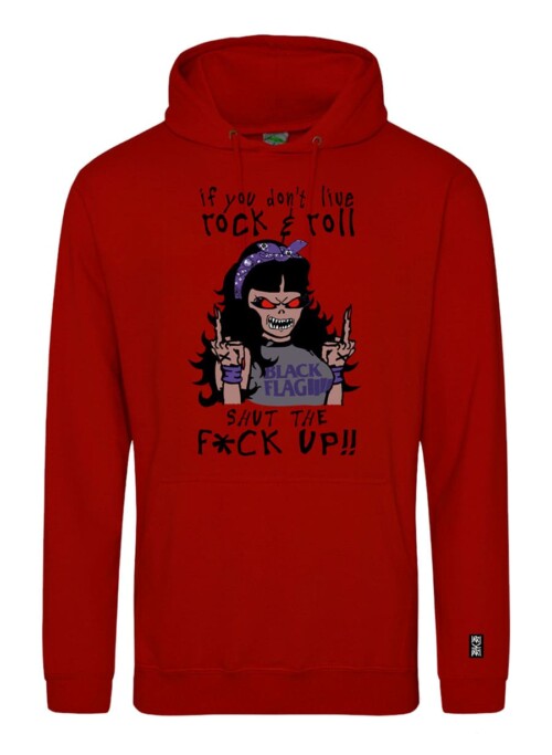 Sudadera con estampado delantero - Rockgirl - Rojo
