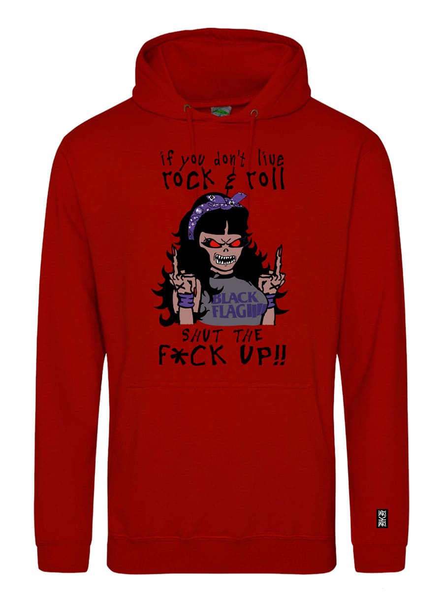 Sudadera con estampado delantero - Rockgirl - Rojo